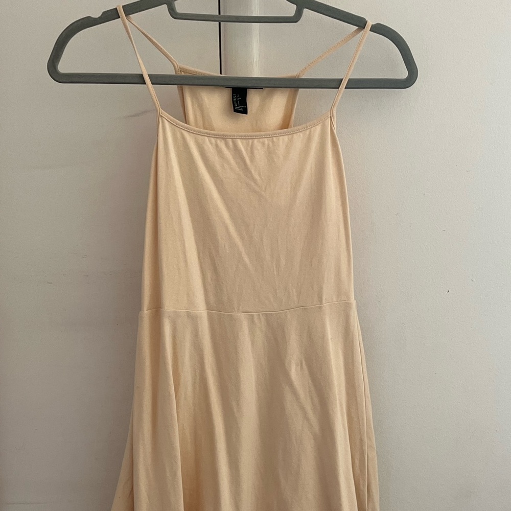 Forever 21 Fit and Flare Beige Dress